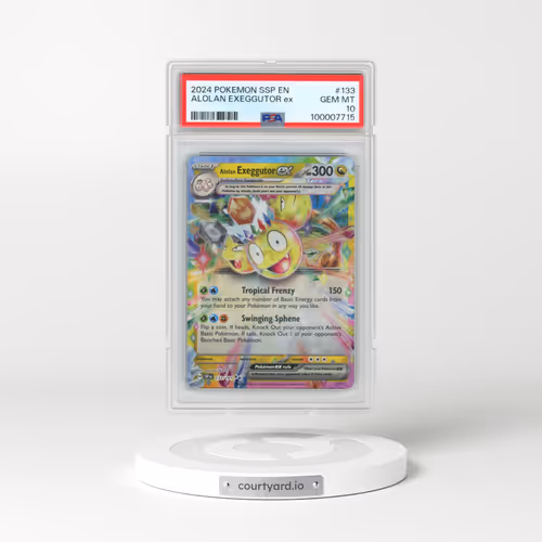 2024 Pokémon Ssp EN-Surging Sparks #133 Alolan Exeggutor EX - Holo (PSA 10 GEM MINT)