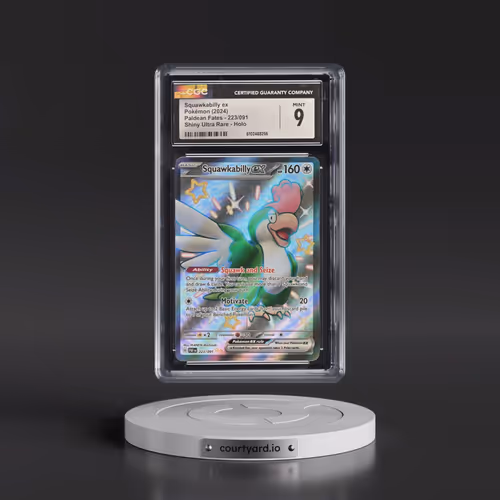 2024 Pokémon Paf EN-Paldean Fates #223 Squawkabilly EX - Holo Shiny Ultra Rare (CGC 9 MINT)