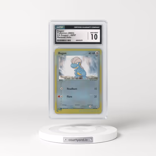 2003 EX Dragon (2003 Copyright, w/ "e" Symbol) #49/97 Bagon - Reverse Holo (CGC 10 GEM MINT)