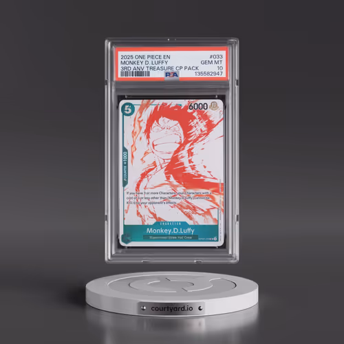 2025 One Piece 3rd Anniversary! One Piece Card Treasure Campaign Pack #033 Monkey D. Luffy (PSA 10 G
