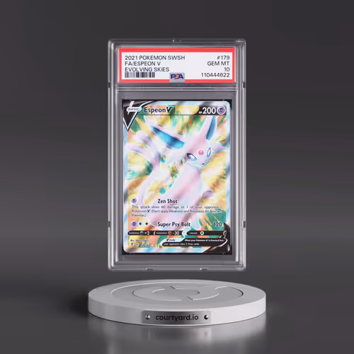 2021 Pokémon Sword & Shield Evolving Skies #179 Espeon V - Holo Full Art (PSA 10 GEM MINT)