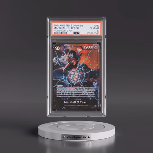 2024 One Piece OP09-Emperors in the New World #093 Marshall D. Teach - Alternate Art (PSA 10 GEM MIN