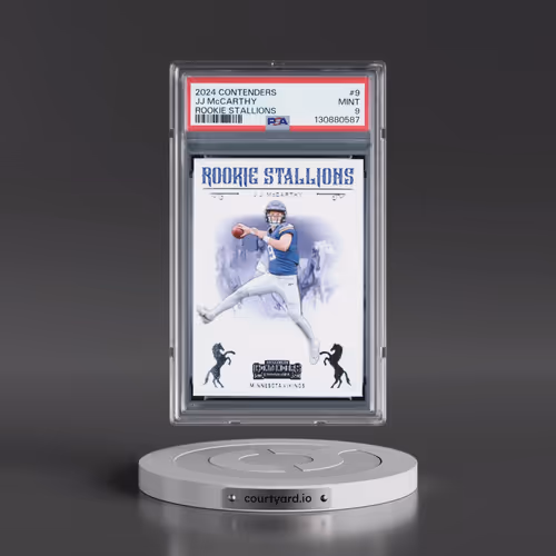 2024 Panini Contenders Rookie Stallions #9 JJ McCarthy (PSA 9 MINT)