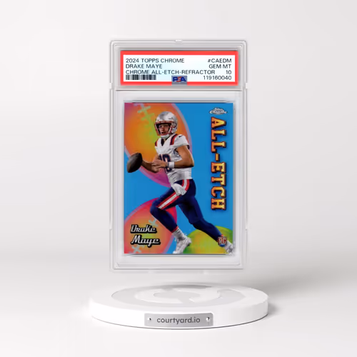 2024 Topps Chrome Chrome All-Etch #CAEDM Drake Maye - Refractor (PSA 10 GEM MINT)