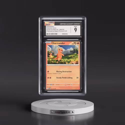 2024 Pokémon Mew EN-151 #004 Charmander - Charizard EX Super-Premium Collection (CGC 9 MINT)