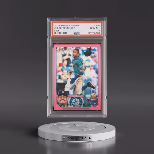 2023 Topps Chrome #200 Julio Rodriguez - Pink Refractor (PSA 10 GEM MINT)