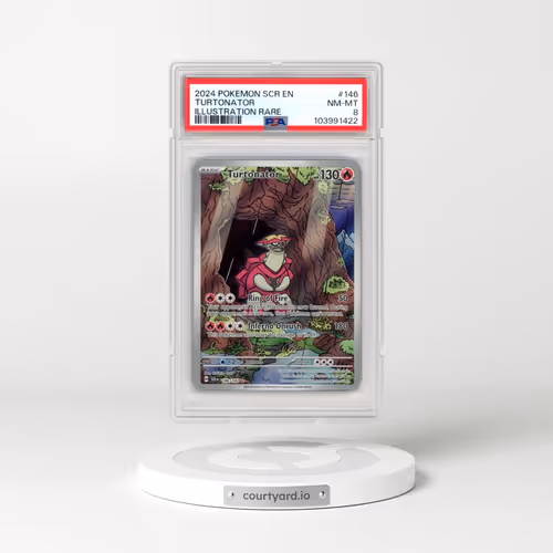 2024 Pokémon Scr EN-Stellar Crown #146 Turtonator - Illustration Rare (PSA 8 NM-MT)