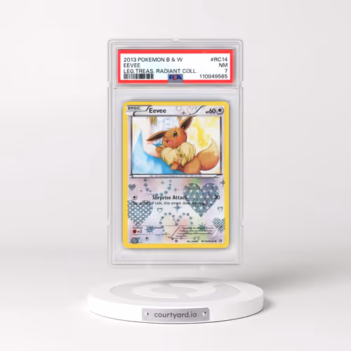 2013 Pokémon Black & White Legendary Treasures Radiant Collection #RC14 Eevee (PSA 7 NM)