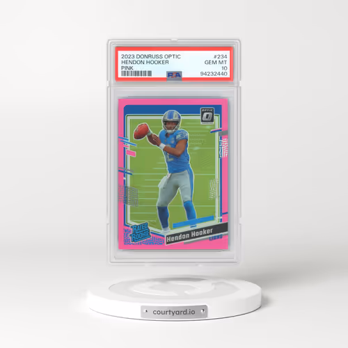 2023 Panini Donruss Optic #234 Hendon Hooker - Pink (PSA 10 GEM MINT)
