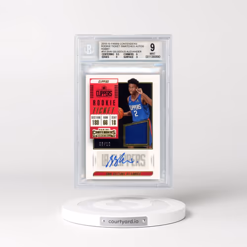 2018 Panini Contenders Rookie Ticket Swatches Autographs Hobby #14 Shai Gilgeous-Alexander (BGS 9 MI