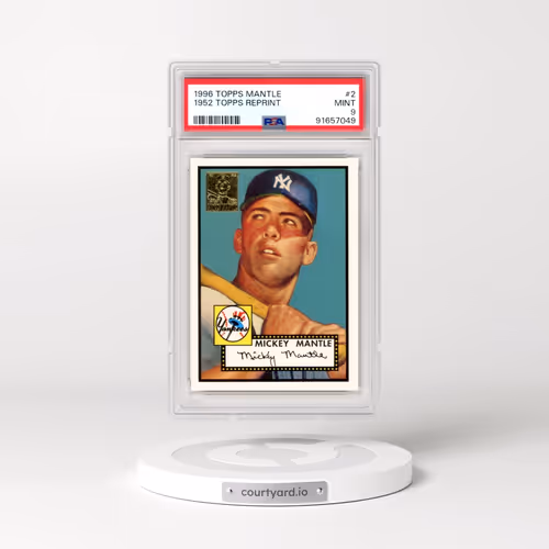 1996 Topps Mantle Reprint #2 1952 Topps Reprint (PSA 9 MINT)