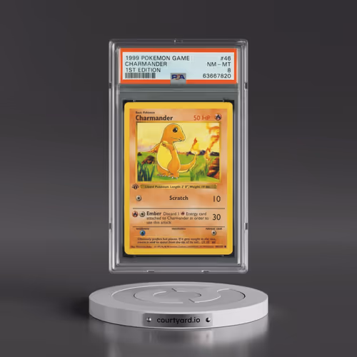 1999 Pokémon Game #46 Charmander - 1st Edition (PSA 8 NM-MT)