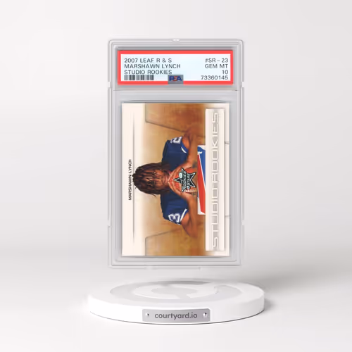 2007 Leaf Rookies & Stars Studio Rookies #SR-23 Marshawn Lynch (PSA 10 GEM MINT)