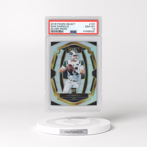 2018 Panini Select #107 Sam Darnold - Silver Prizm (PSA 10 GEM MINT)