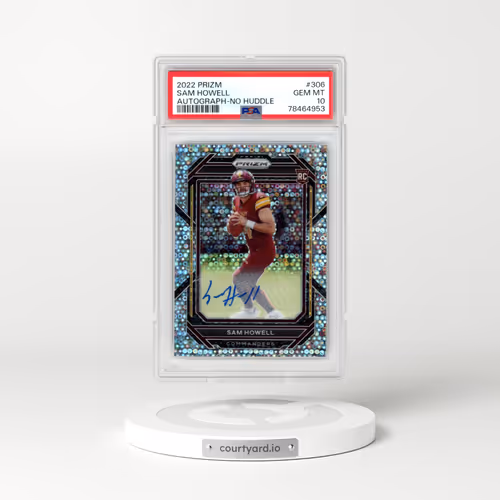 2022 Panini Prizm #306 Sam Howell - Autograph-No Huddle (PSA 10 GEM MINT)