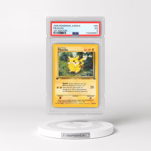 1999 Pokémon Jungle #60 Pikachu - 1st Edition (PSA 5 EX)
