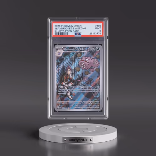 2025 Pokémon Dri EN-Destined Rivals #199 Team Rocket's Weezing - Illustration Rare (PSA 9 MINT)