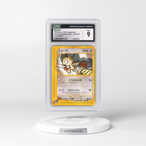 2001 Base Expansion Pack #029/128 Meowth - 1st Edition (CGC 9 MINT)