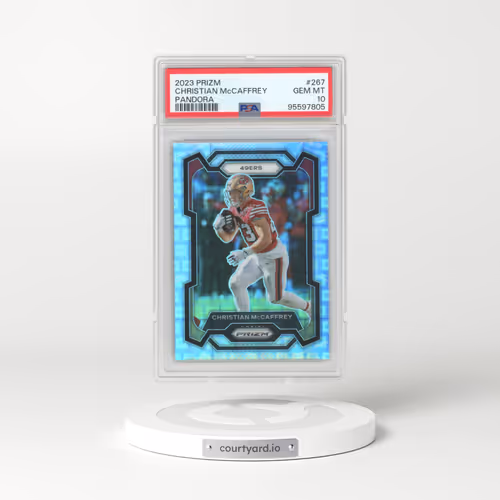 2023 Panini Prizm #267 Christian McCaffrey - Pandora (PSA 10 GEM MINT)