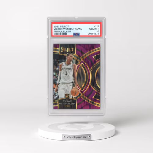 2023 Panini Select #121 Victor Wembanyama - Purple Flash (PSA 10 GEM MINT)