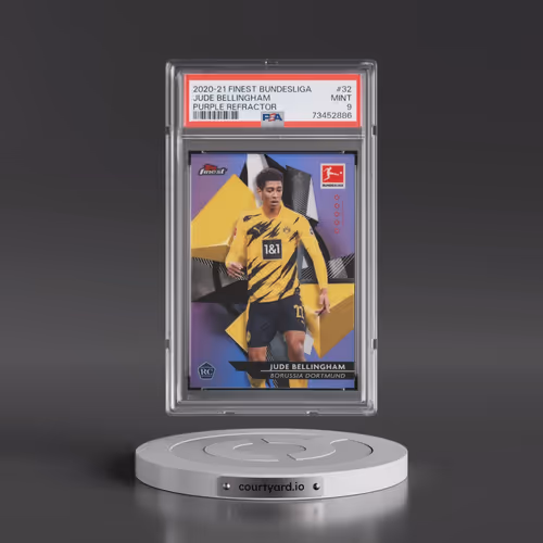 2020 Topps Finest Bundesliga #32 Jude Bellingham - Purple Refractor (PSA 9 MINT)
