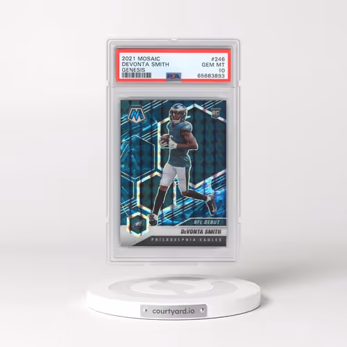 2021 Panini Mosaic #246 DeVonta Smith - Genesis (PSA 10 GEM MINT)