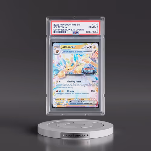 2025 Pokémon Pre EN-Prismatic Evolutions #030 Jolteon EX - Holo Surprise Box Exclusive (PSA 10 GEM M