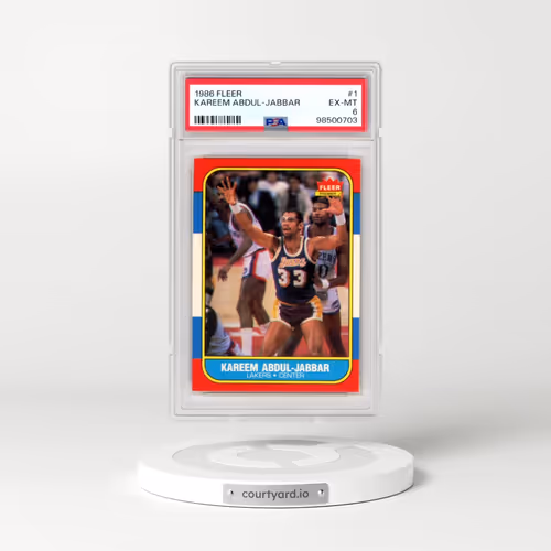 1986 Fleer #1 Kareem Abdul-Jabbar (PSA 6 EX-MT)