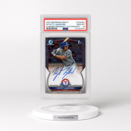 2023 Bowman Draft Chrome Prospect Autograph #CDAWL Wyatt Langford (PSA 10 GEM MINT)