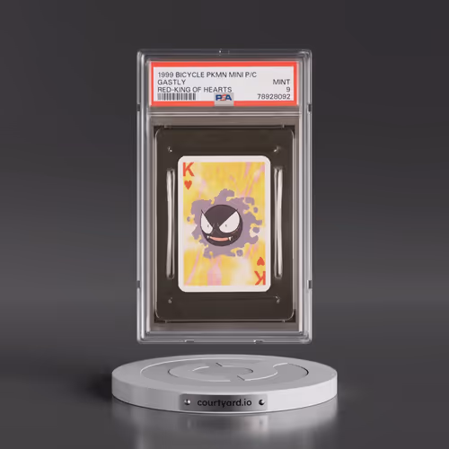 1999 Bicycle Pokémon Mini Playing Cards Red Deck Gastly - King of Hearts (PSA 9 MINT)