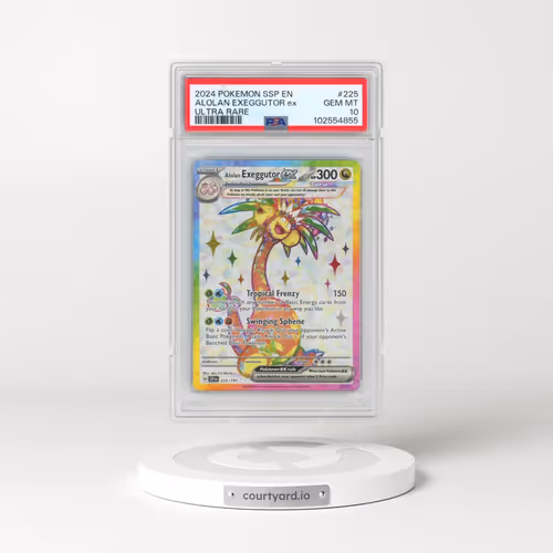 2024 Pokémon Ssp EN-Surging Sparks #225 Alolan Exeggutor EX - Holo Ultra Rare (PSA 10 GEM MINT)