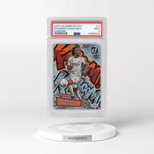 2023-24 Panini Donruss FIFA Kaboom! #21 Eduardo Camavinga (PSA 9 MINT)