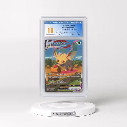 2021 Evolving Skies #205/203 Leafeon VMAX - Holo Secret (CGC 10 PRISTINE)