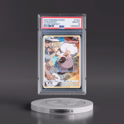2022 Pokémon Sword & Shield Silver Tempest #TG07 Rockruff - Full Art (PSA 10 GEM MINT)