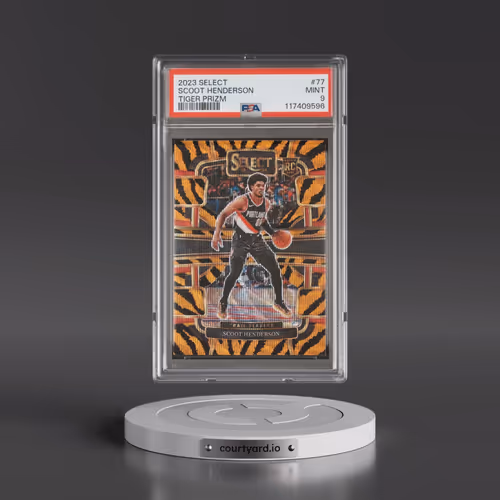 2023 Panini Select #77 Scoot Henderson - Tiger Prizm (PSA 9 MINT)