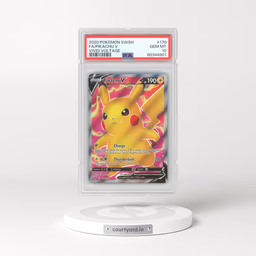 2020 Pokémon Sword & Shield Vivid Voltage #170 Pikachu V - Holo Full Art (PSA 10 GEM MINT)