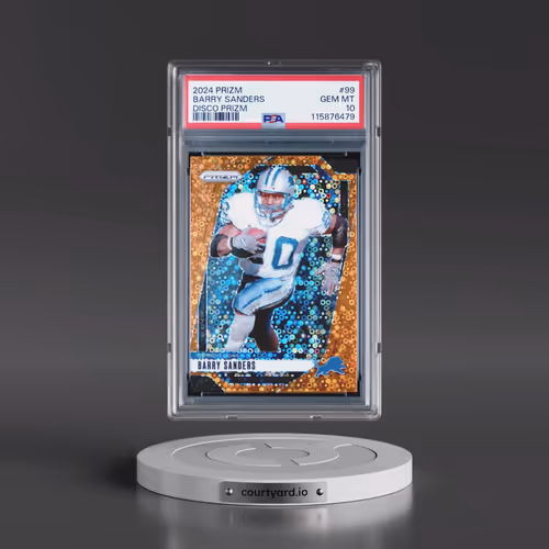 2024 Panini Prizm #99 Barry Sanders - Disco Prizm (PSA 10 GEM MINT)