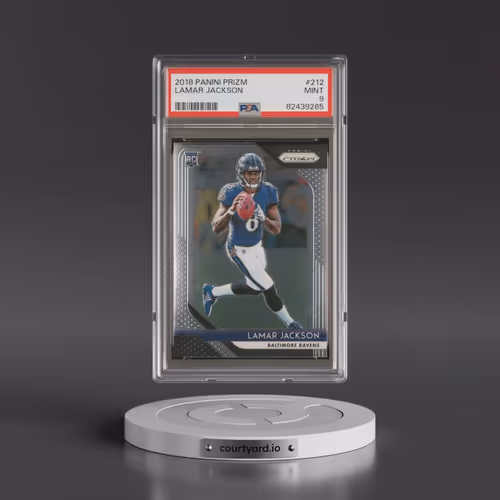 2018 Panini Prizm #212 Lamar Jackson (PSA 9 MINT)