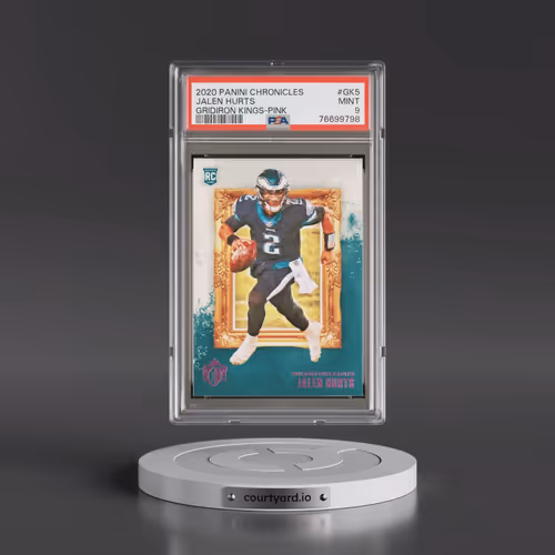 2020 Panini Chronicles Gridiron Kings #GK5 Jalen Hurts - Pink (PSA 9 MINT)