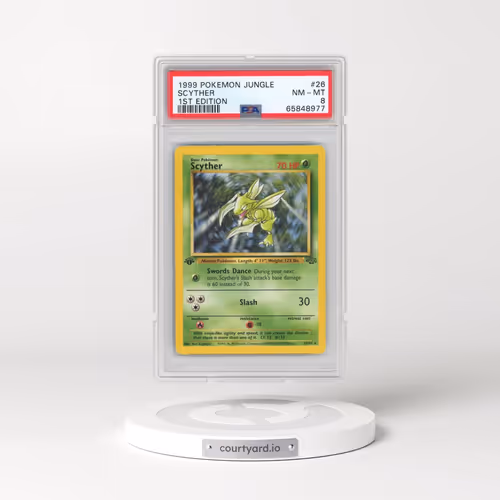 1999 Pokémon Jungle #26 Scyther - 1st Edition (PSA 8 NM-MT)