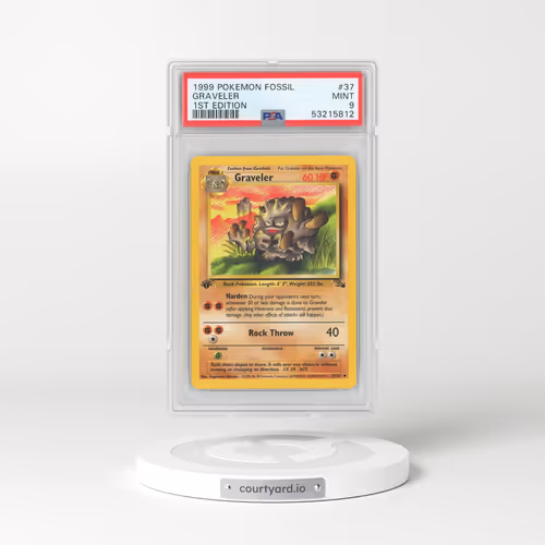 1999 Fossil #37 Graveler - 1st Edition (PSA 9 MINT)