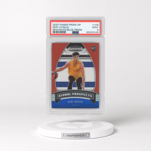 2020 Panini Prizm Draft Picks #100 Deni Avdija - Red/White/Blue Prizm (PSA 9 MINT)