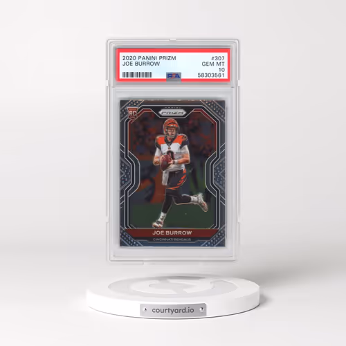 2020 Panini Prizm #307 Joe Burrow (PSA 10 GEM MINT)