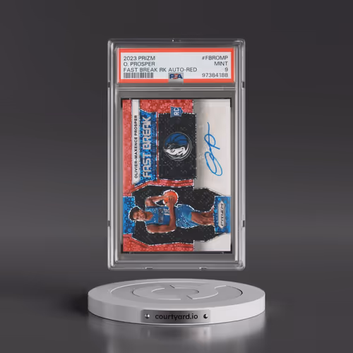 2023 Panini Prizm Fast Break Rookie Autographs #FBROMP Olivier-Maxence Prosper - Red (PSA 9 MINT)
