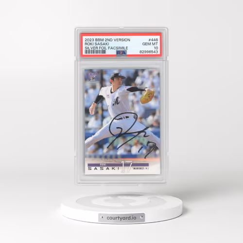 2023 BBM 2nd Version #446 Roki Sasaki - Silver Foil Facsimile (PSA 10 GEM MINT)