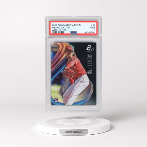 2018 Bowman Platinum #34 Shohei Ohtani - With Glove (PSA 9 MINT)