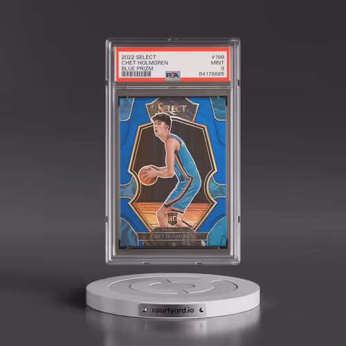 2022 Panini Select #196 Chet Holmgren - Blue Prizm (PSA 9 MINT)