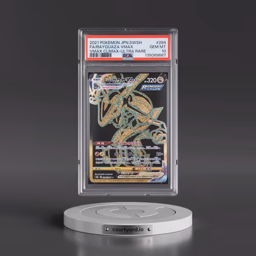 2021 Pokémon Sword & Shield Vmax Climax #284 Rayquaza Vmax - Full Art Ultra Rare (PSA 10 GEM MINT)