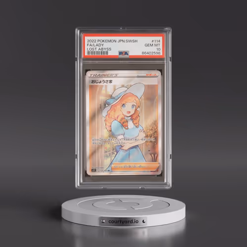 2022 Pokémon Sword & Shield Lost Abyss #114 Lady - Full Art (PSA 10 GEM MINT)