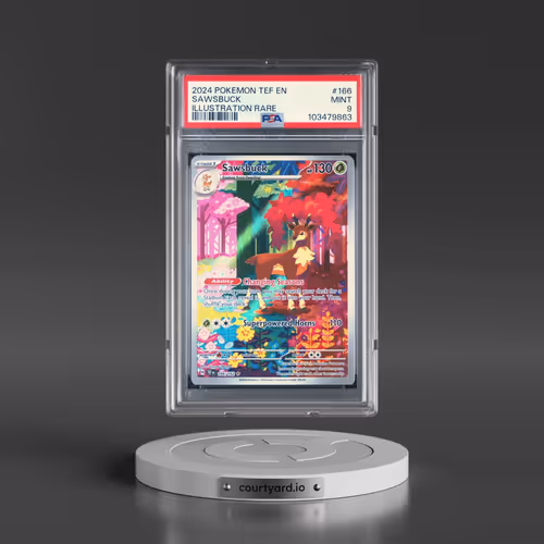 2024 Pokémon Tef EN-Temporal Forces #166 Sawsbuck - Illustration Rare (PSA 9 MINT)